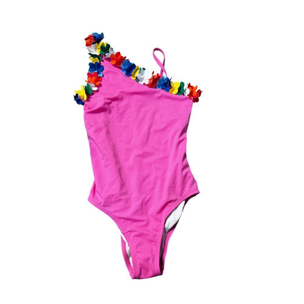 Hanna Andersson Sunblock Asymmetrical One-Piece Swimsuit NWT Size 150 (US 12)